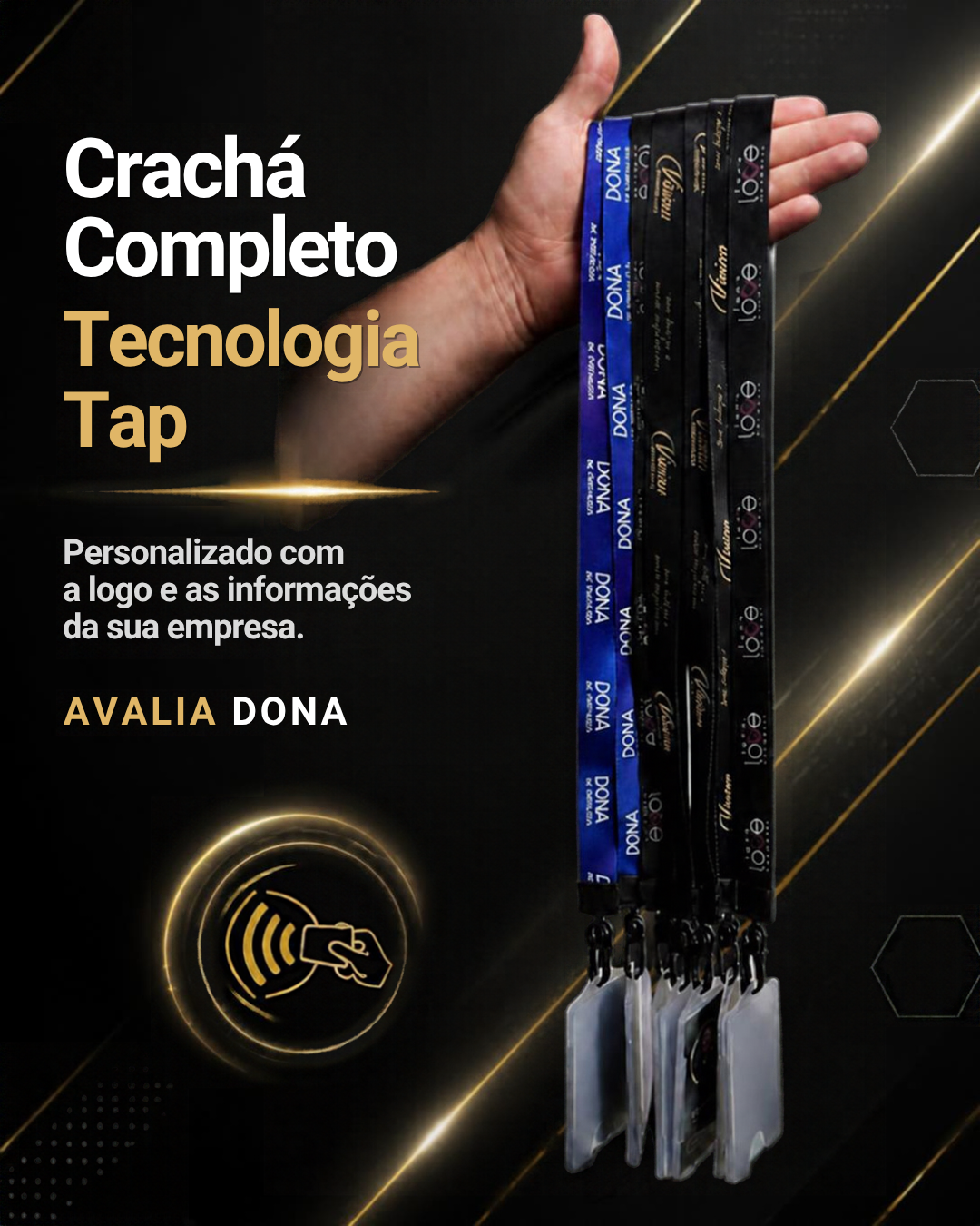 Crachá Tap Completo Personalizado